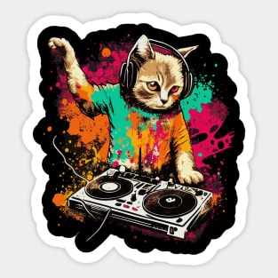 Cat DJ - Splash 90s - DJ Cat - Deadmau5 - Deadmouse Sticker